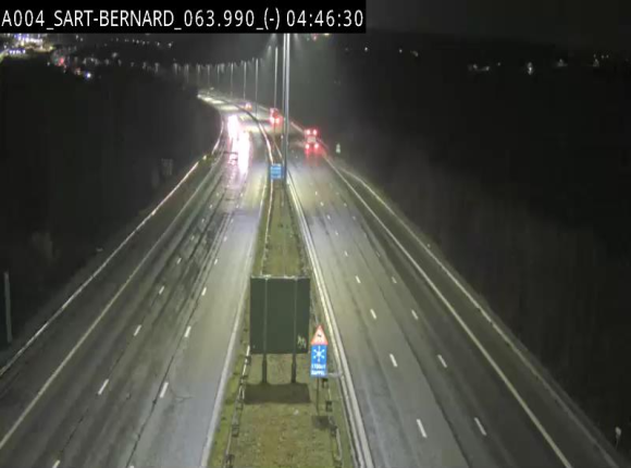 Webcam E411 à hauteur d'Assesse en provenance d'Arlon ou de la N4 vers Namur