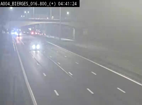 Webcam à Wavre, à hauteur de la sortie 5 Bierges. Vue orientée vers Namur
