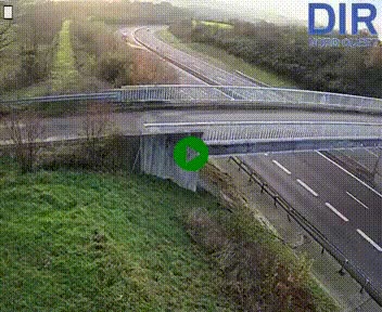 Webcam sur A84 à hauteur de Pont-Farcy, au niveau du pont autoroutier sur la Vire, au sud de Saint-Lô