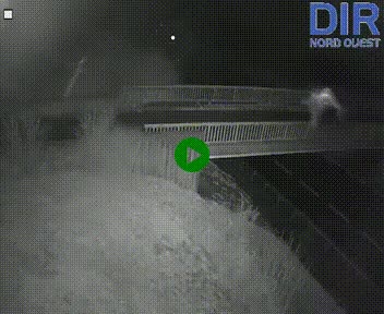 Webcam sur A84 à hauteur de Pont-Farcy, au niveau du pont autoroutier sur la Vire, au sud de Saint-Lô