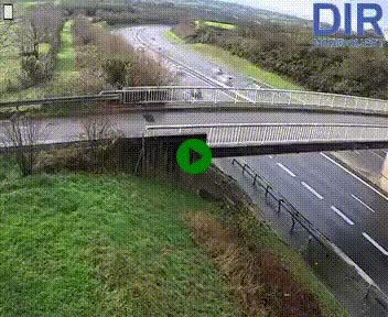 Webcam sur A84 à hauteur de Pont-Farcy, au niveau du pont autoroutier sur la Vire, au sud de Saint-Lô