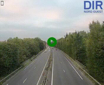 Webcam sur le périphérique de Caen (N814) à l'est de la ville, à Mondeville hauteur de la sortie 2, Presqu'île-Rives de l'Orne, au bout de l'autoroute A13