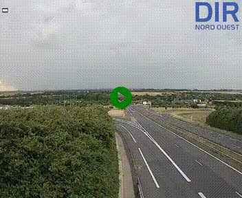 Webcam au début de l'A84 sur le périphérique Ouest de Caen (N814) à hauteur de la sortie 9, Porte de Bretagne