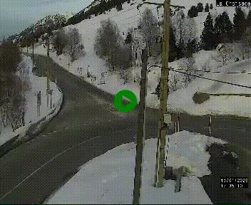 Webcam au carrefour de la croisade, à la jonction entre la N22 et la N320, avant le poste de douane franco-andorrane. Webcam à 1790 mètres d'altitude