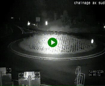 Webcam au nord d'Ax-les-Thermes au niveau de l'aire de chaînage de la N20. Vue orientée vers les Pyrénées, en direction de Pas de la Case