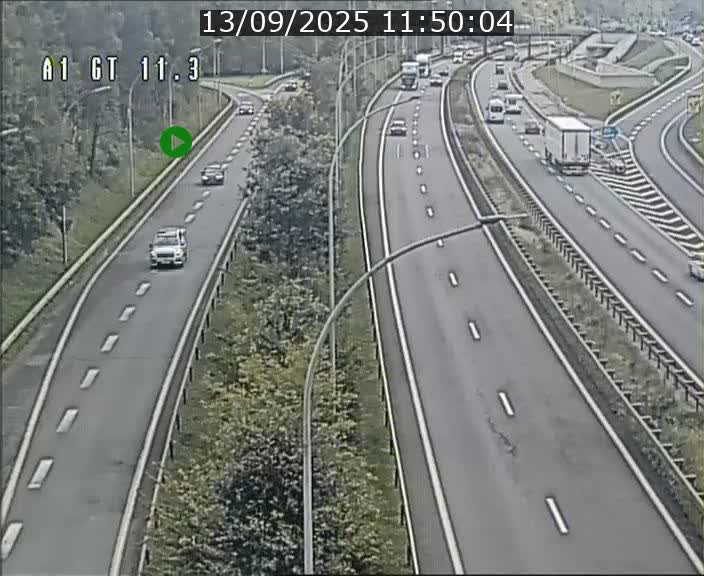 Traffic live webcam Luxembourg Senningerberg - A1 direction Allemagne - BK 11.3