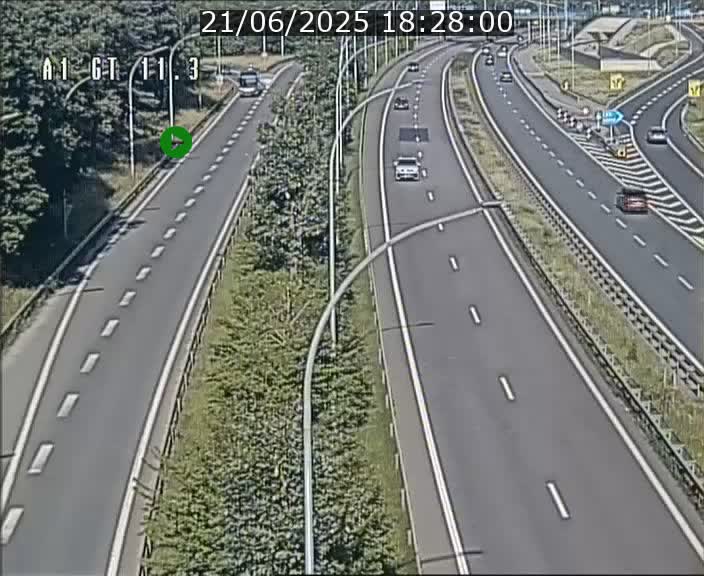 Traffic live webcam Luxembourg Senningerberg - A1 direction Allemagne - BK 11.3