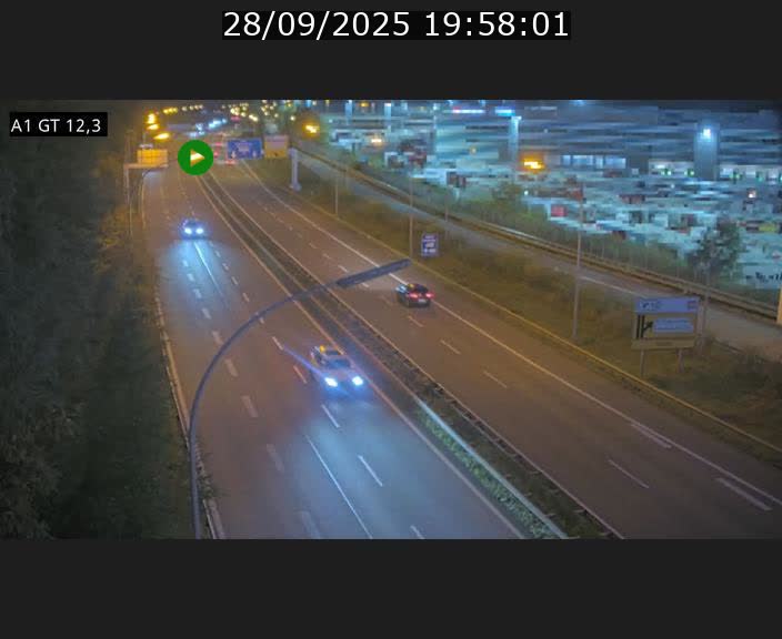 Traffic live webcam Luxembourg Senningerberg - A1 direction Allemagne - BK 12.3