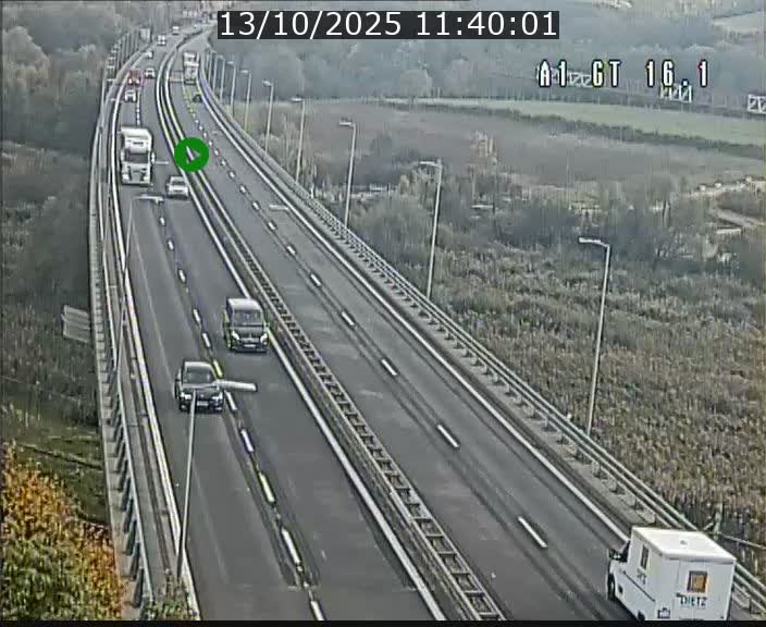 Traffic live webcam Luxembourg Niederanven - A1 direction Allemagne - BK 16.1