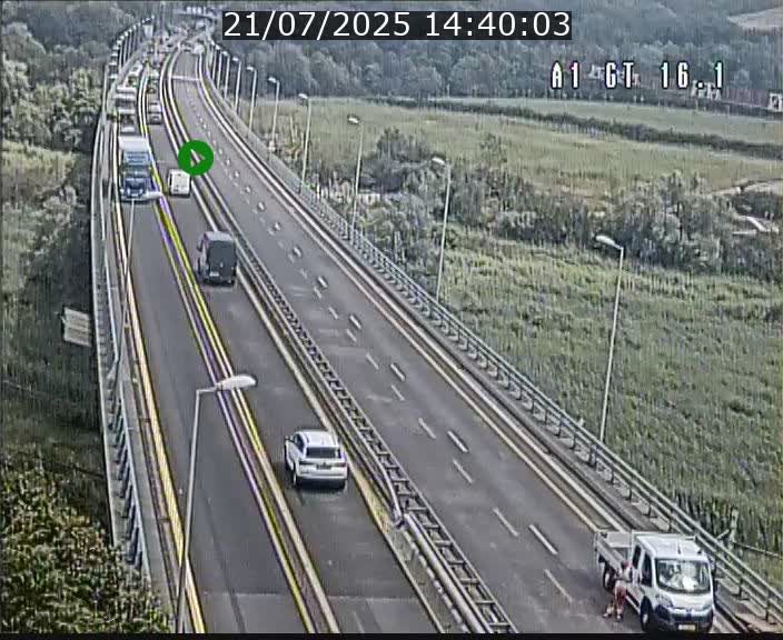 Traffic live webcam Luxembourg Niederanven - A1 direction Allemagne - BK 16.1