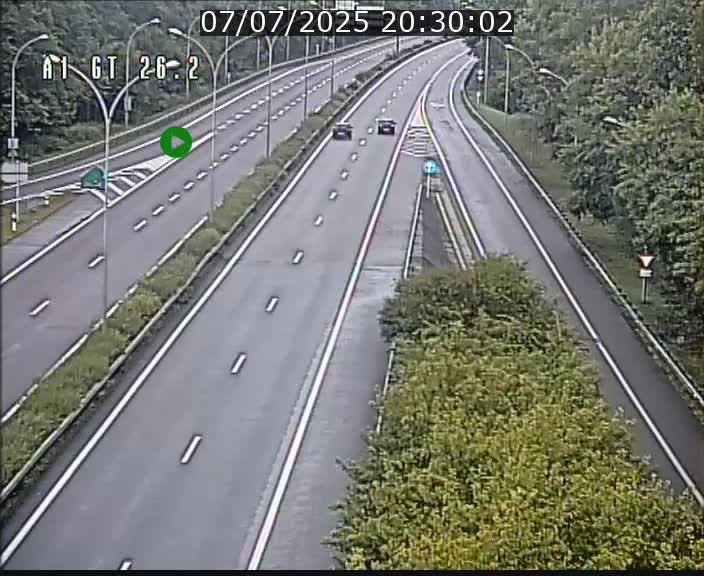 Traffic live webcam Luxembourg Grevenmacher - A1 direction Allemagne - BK 26.2