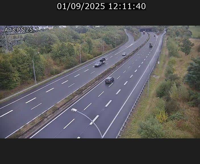 Traffic live webcam Luxembourg Frisange - A13 direction Allemagne - BK 26