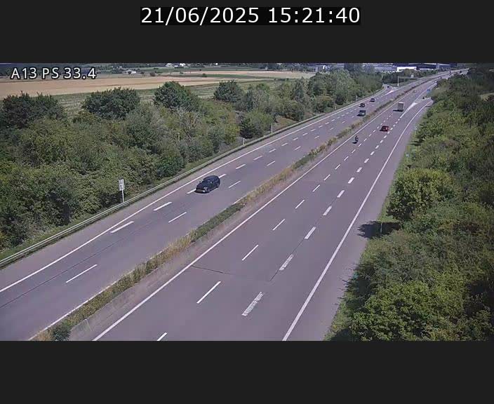 Webcam trafic sur A13 à hauteur de Mondorf-les-Bains en direction d'Altwies