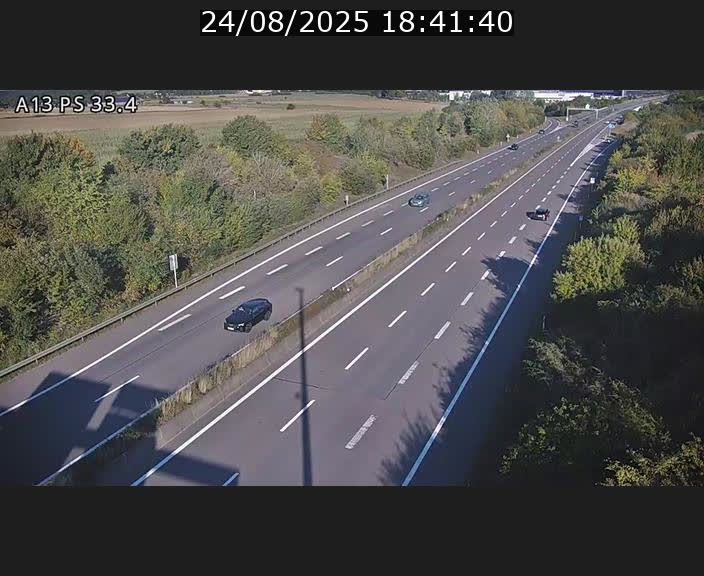 Webcam trafic sur A13 à hauteur de Mondorf-les-Bains en direction d'Altwies