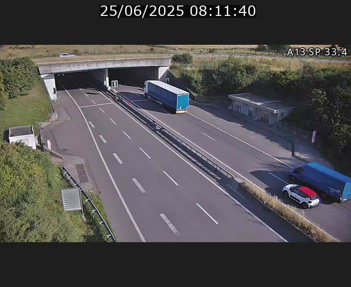 Webcam trafic sur A13 à hauteur d'Altwies en direction de Mondorf-les-bains et en provenance de l'Allemagne
