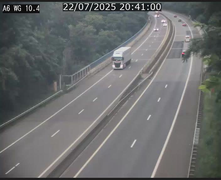 Traffic live webcam Luxembourg Mamer - A6 - BK 10.4 - direction Luxembourg/France/Allemagne