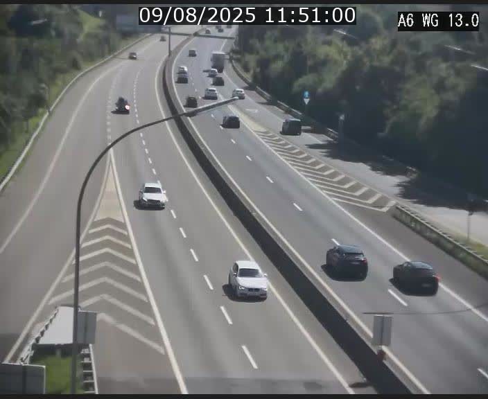 Traffic live webcam Luxembourg Mamer - A6 - BK 13 - direction Luxembourg/France/Allemagne