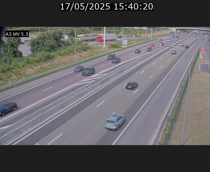 Webcam à l'Aire de Berchem au Luxembourg sur l'A3. Vue orientée vers la France