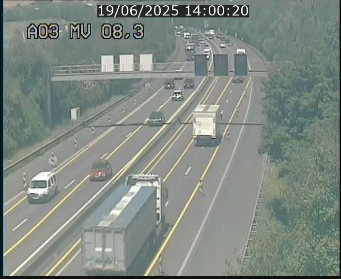 Webcam Autoroute après la Croix de Bettembourg en direction de Luxembourg sur l'A3