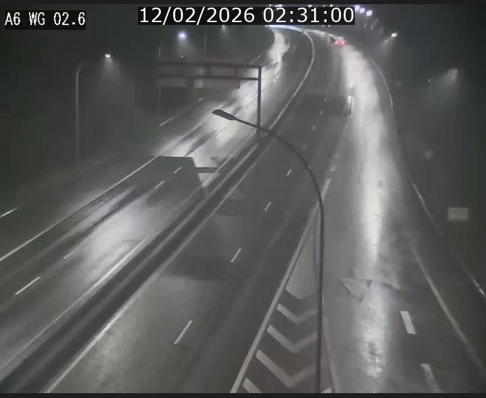 Traffic live webcam Luxembourg Croix de Cessange - A6 - BK 2.6 - direction France/Allemagne