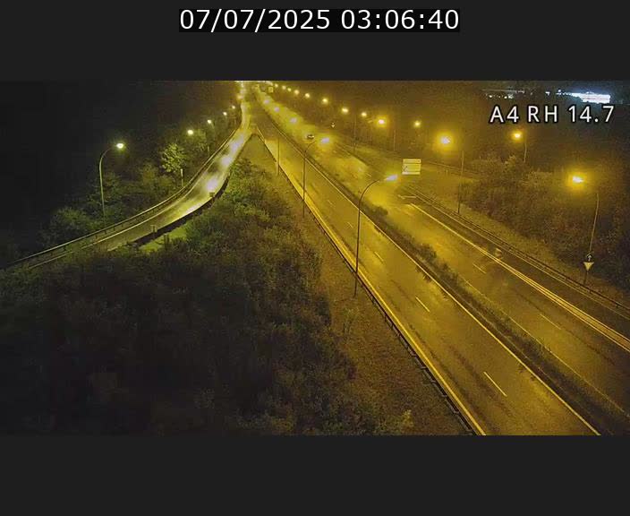 Traffic live webcam Luxembourg Jonction Lankelz - A4 - BK 14.7 - direction Luxembourg