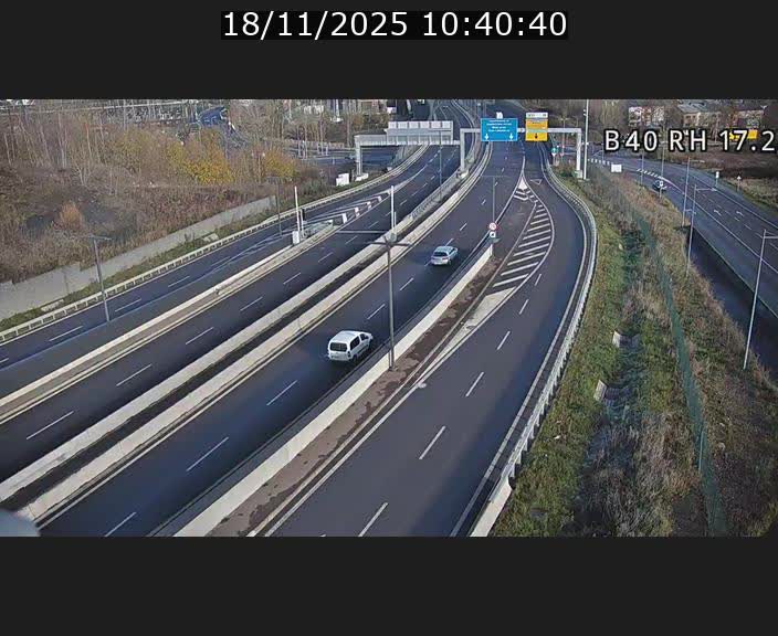 Webcam sur le contournement d'Esch Belval à hauteur de la sortie Université de Luxembourg. Vue orientée vers Luxembourg