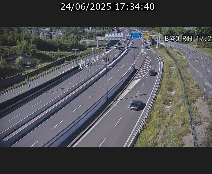 Webcam sur le contournement d'Esch Belval à hauteur de la sortie Université de Luxembourg. Vue orientée vers Luxembourg