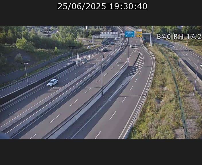 Webcam sur le contournement d'Esch Belval à hauteur de la sortie Université de Luxembourg. Vue orientée vers Luxembourg