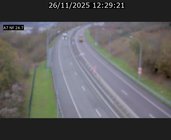Caméra trafic Luxembourg - A7, Schieren direction Mersch