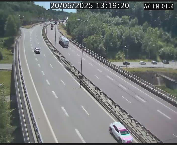 Caméra autoroute Luxembourg A7 - Tunnel Stafelter - direction Echangeur Grünewald