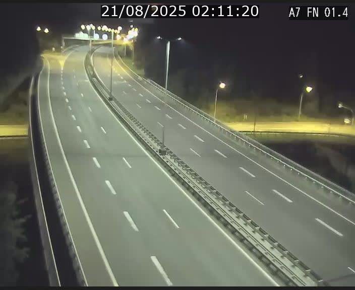 Caméra autoroute Luxembourg A7 - Tunnel Stafelter - direction Echangeur Grünewald