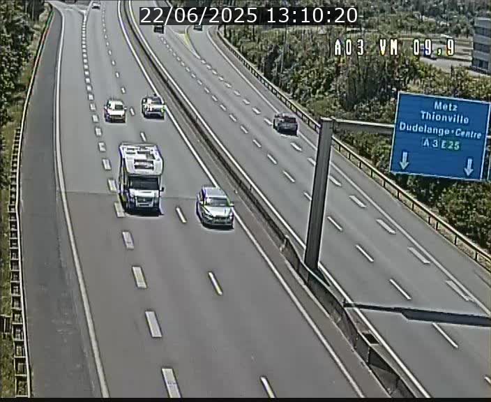 Webcam Autoroute à la Croix de Bettembourg - A3 - BK 9.9 - direction France