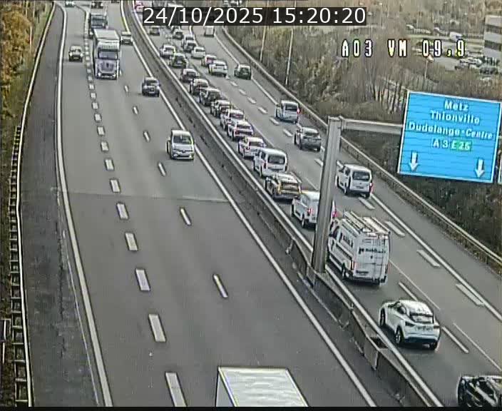 Webcam Autoroute à la Croix de Bettembourg - A3 - BK 9.9 - direction France