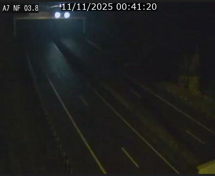 Webcam autoroute A7 au Luxembourg à la sortie du Tunnel Stafelter vers le Nord