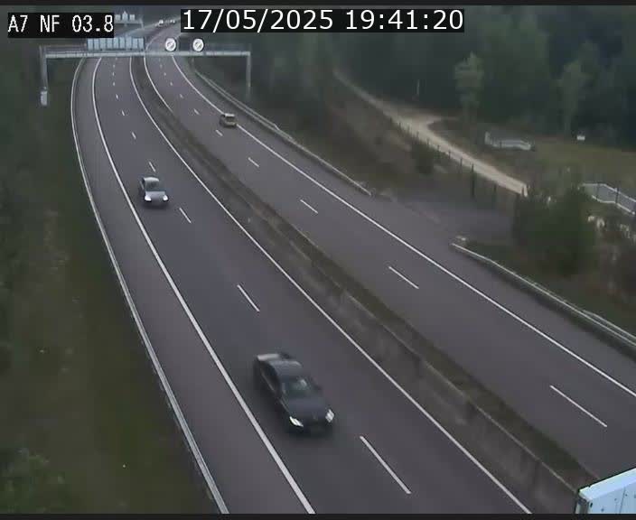 Webcam autoroute A7 au Luxembourg à la sortie du Tunnel Stafelter vers le Nord
