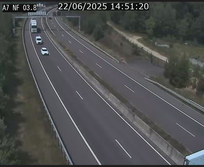 Webcam autoroute A7 au Luxembourg à la sortie du Tunnel Stafelter vers le Nord
