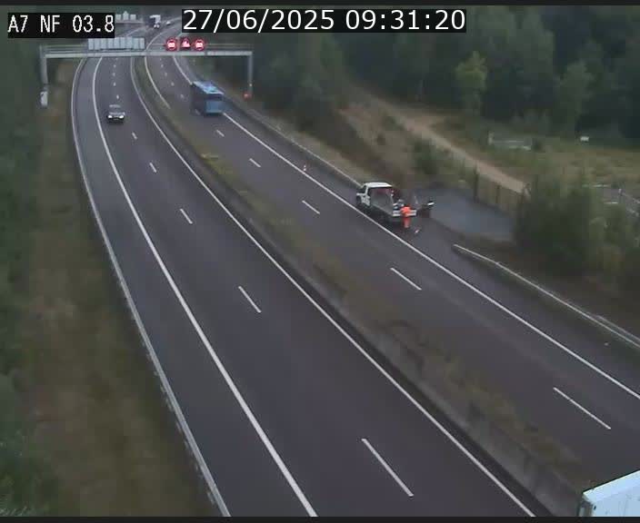 Webcam autoroute A7 au Luxembourg à la sortie du Tunnel Stafelter vers le Nord