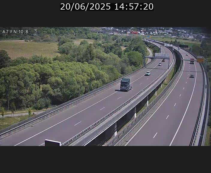 Caméra trafic Luxembourg - A7, Tunnel Gousselerbierg, sortie sud, direction rond-point Lorentzweiler (BK 10.8)