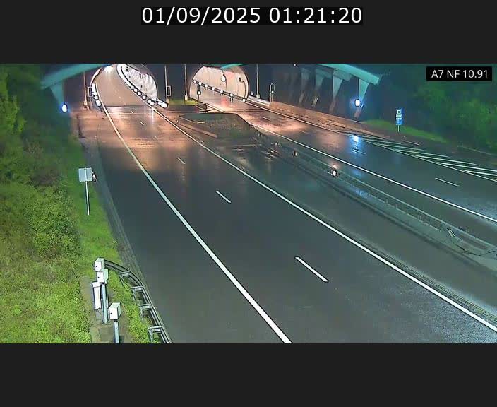 Caméra trafic Luxembourg - A7, Tunnel Gousselerbierg, entrée sud, direction Mersch