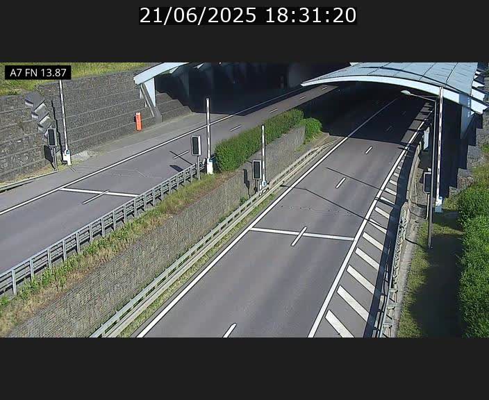 Caméra trafic Luxembourg - A7, Tunnel Gousselerbierg, entrée nord, direction Lorentzweiler