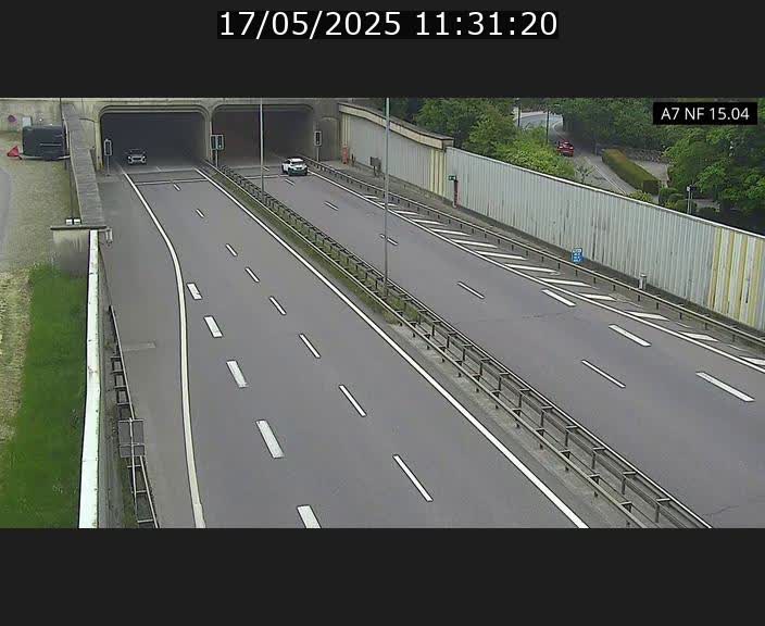 Caméra trafic Luxembourg - A7, Tunnel Mersch, entrée sud, direction Ettelbruck