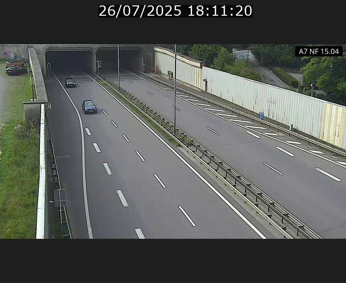 Caméra trafic Luxembourg - A7, Tunnel Mersch, entrée sud, direction Ettelbruck