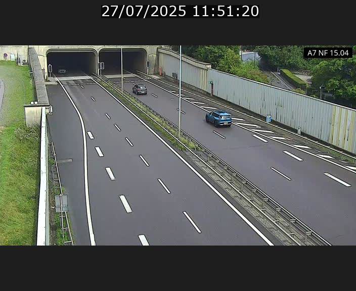 Caméra trafic Luxembourg - A7, Tunnel Mersch, entrée sud, direction Ettelbruck