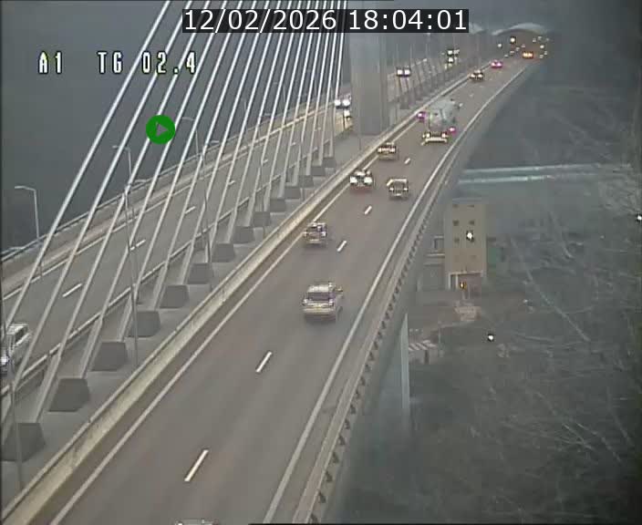 Traffic live webcam Luxembourg Sandweiler - A1 direction Luxembourg-ville - BK 2.4