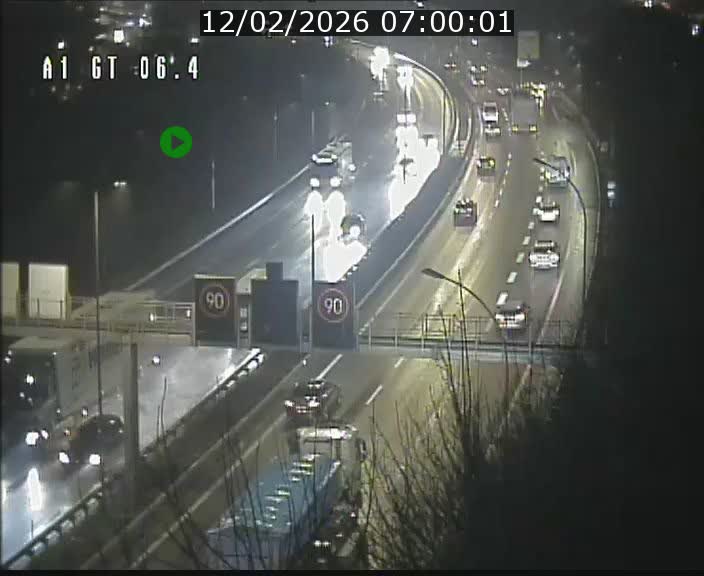 Traffic live webcam Luxembourg Hamm - A1 direction Sandweiler - BK 6.4