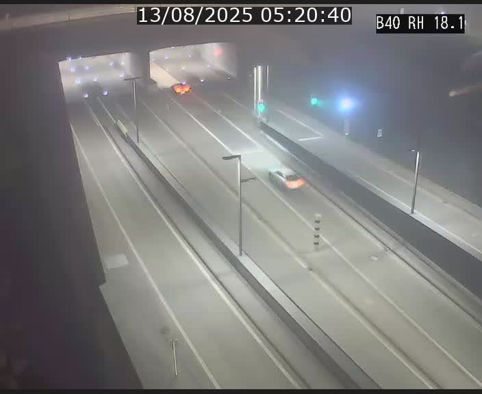 Webcam sur la route de contournement d'Esch-Belval avant le tunnel Central Gate au niveau de la porte de France et du radar fixe