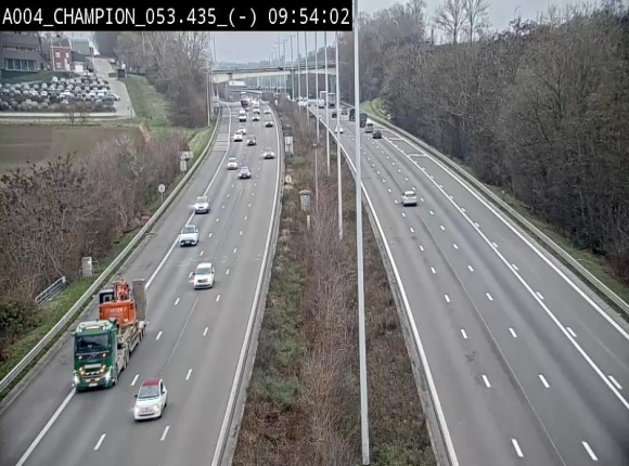 Webcam E411 à Champion, à proximité de Namur. Vue orientée vers Bruxelles