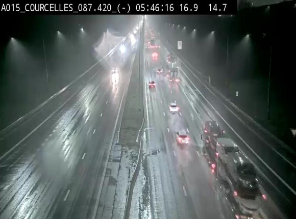 Webcam autoroute Belgique - Viesville - E42 direction Mons - BK 84.35