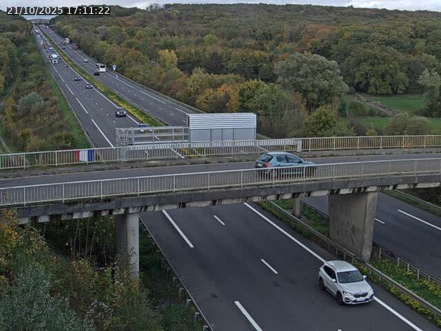 Caméra autoroute France - A31, Zoufftgen direction Luxembourg-ville, à la frontière entre la France et le Luxembourg