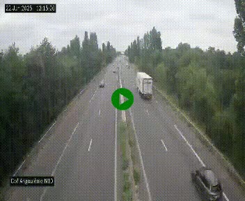 Webcam routière à la fin de la N10, en périphérique ouest d'Angouleme, proche de la jonction avec l'A10